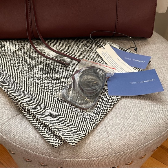 Rebecca Minkoff Medium MAB Tote Black Cherry - Picture 3 of 15